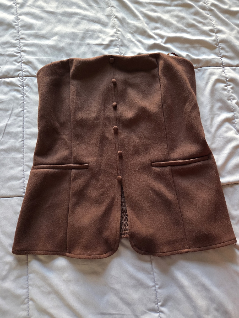 Strapless Brown Women's Top